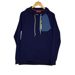 Avalanche Talus Blue Men's Thermal Fleece Hoodie Sweatshirt Pullover Size Medium